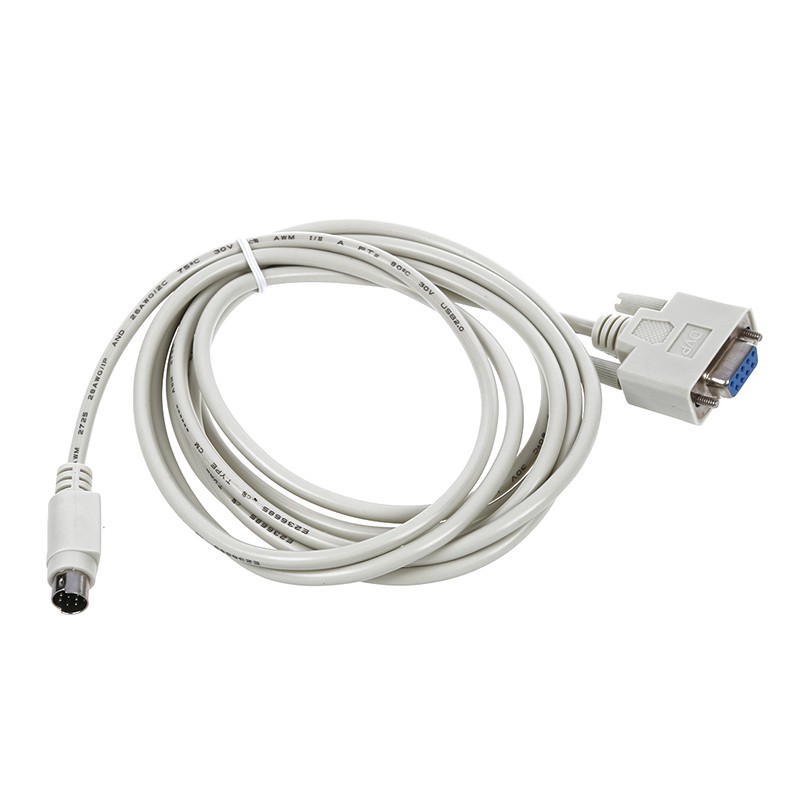 Dây cáp chuyển đổi db9p sang 8p mini din rs232 8.2 ft cho plc dvp-eh