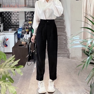 Quần baggy vải 1 cúc cạp cao Yến Tee , quần đi học chất đẹp #610