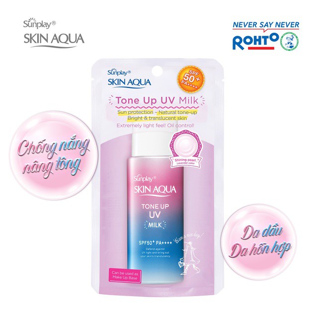Ảnh Kem Chống Nắng Hiệu Chỉnh Sắc Da Sunplay Skin Aqua Tone Up UV Milk Lavender SPF50+ PA++++ 50g 4