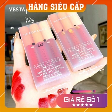 Son Kem Lì 💕𝑭𝒓𝒆𝒆𝒔𝒉𝒊𝒑💕 Son Dưỡng Herorange Nội Địa Trung Set 3 Cây