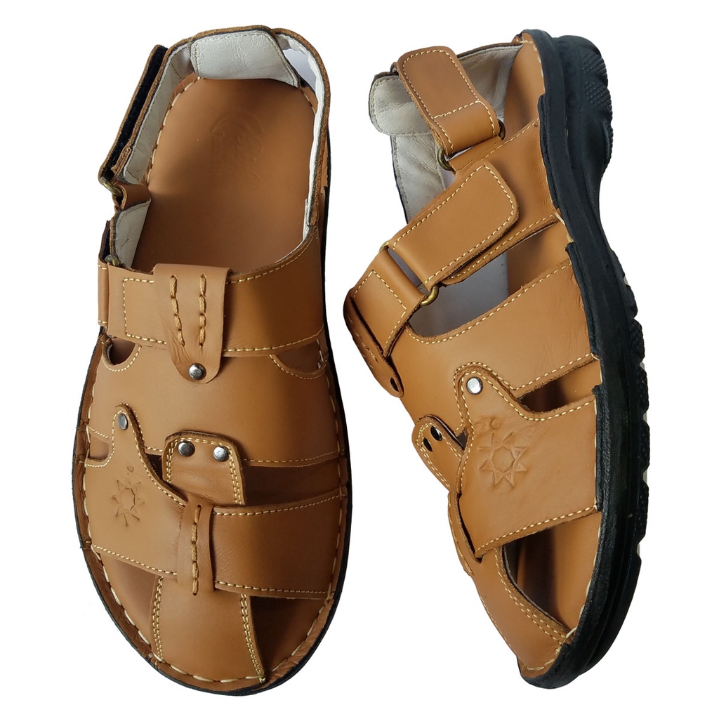 Giày Sandal Nam Bít Mũi Da Bò Thật BIGGBEN Cao Cấp HKD222