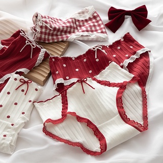 Quần Lót cotton Màu Trơn Lưng Vừa Dễ Thương Cho Bạn Gái