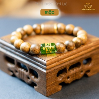 Vòng Tay Trầm Hương Mix Omani và Đốt Trúc Vàng 10K Trầm Hương Yên Lộc THYL012