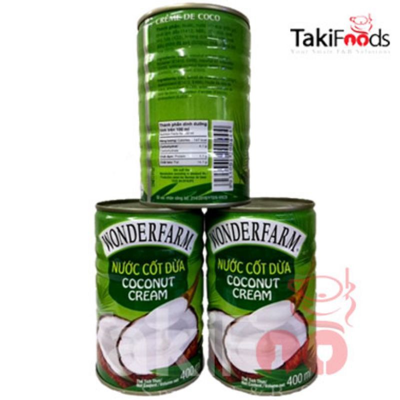 FREESHIP/ NƯỚC CỐT DỪA WONDERFARM 400ML/UỐNG LÀ MÊ