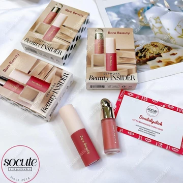 Set son + má hồng Rare Beauty Mini Lip Soufffle Matte Lip Cream - Mini Soft Pinch Dewy Liquid Blush