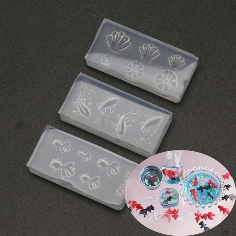 Bộ 3 Khuôn Silicone Nhiều Hình Đa Dạng Làm Trang Sức