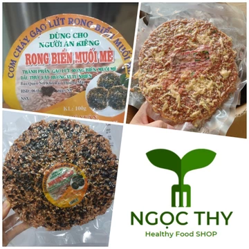 Cơm cháy gạo lứt chà bông rong biển muối mè ăn kiêng eatclean gói 100gr