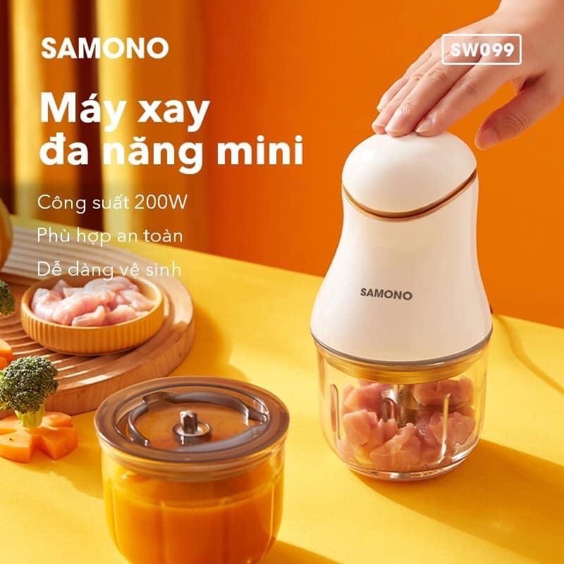Máy xay ăn dặm cho bé đa năng thủy tinh Samono 0,3L xay hành tỏi tiện lợi - hanzo2009