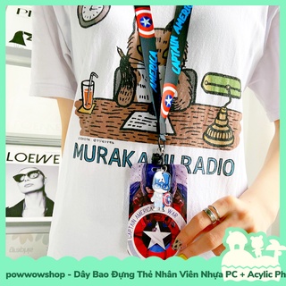 Dây Móc Bao Đựng Thẻ Nhân Viên Nhựa PC + Acrylic Phong Cách Siêu Anh Hùng Superheroes MarvDC