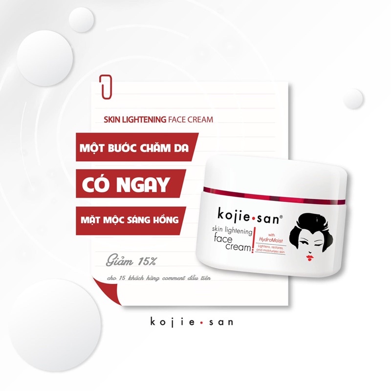 Ảnh Kem dưỡng trắng da mặt KOJIESAN hàng chính hãng 30gram 3