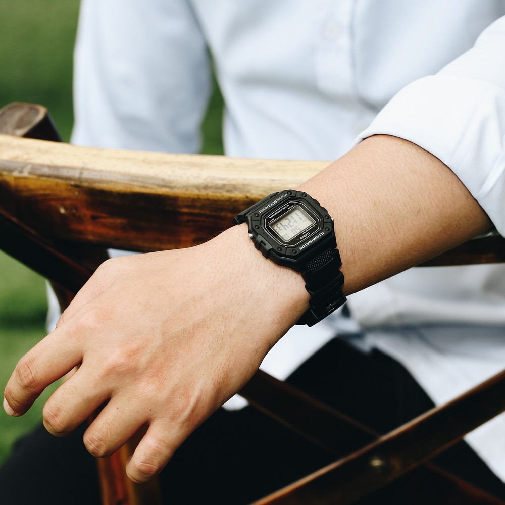 Ảnh Đồng Hồ Nam Casio Dây Nhựa Trẻ Trung W-218H-1AVDF Chính Hãng 1