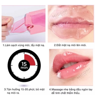 Combo 10 Mặt nạ môi Bioaqua dưỡng môi hồng tự nhiên, dưỡng ẩm hiệu quả