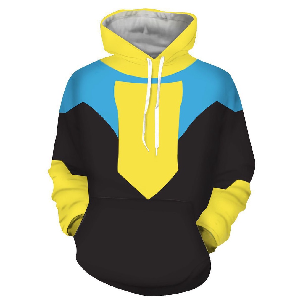 Áo hoodie unisex in 3D với dây kéo, thời trang cho mọi người
