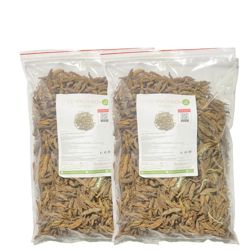 Củ mạch môn 1kg tác dụng hỗ trợ ho, v_iêm phế quản, huyết áp thấp