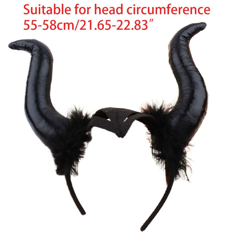 Bầu trời Steampunk Quỷ Sừng Băng Đô Halloween Demon Horn Mũ Bò Sừng Băng Đô