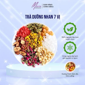 Trà Dưỡng Nhan 7 Vị (Gồm: Trà Hoa Cúc, Hoa Hồng, Long Nhãn, Kỷ Tử, Táo Đỏ, Cỏ ngọt, Hoa Nhài)