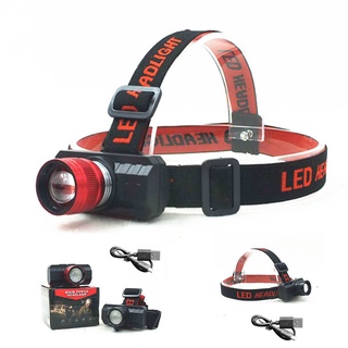 Đèn bin đội đầu headlamp sạc USB. Chất liệu có độ bền cao. Kiểu dáng nhỏ gọn, tiện dụng