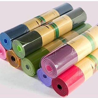 Thảm Tập Yoga Chống Trượt 2 Lớp Dày 6mm Chất Liệu Cao Su Non TPE Cao Cấp YOGA CAT