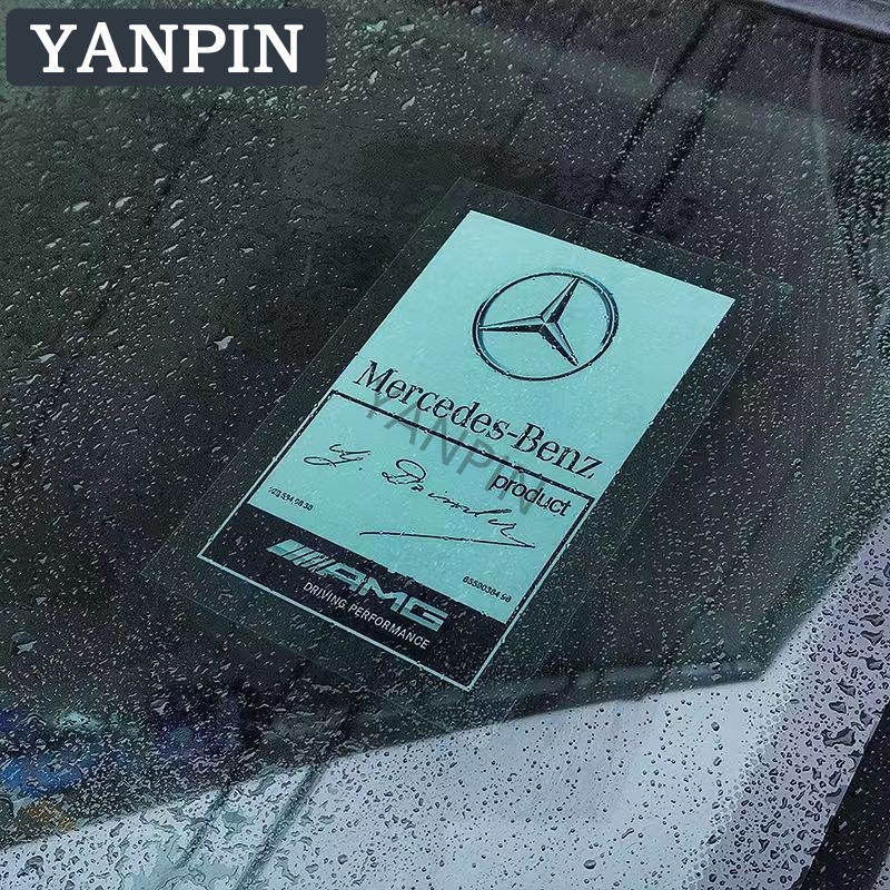 Mercedes Benz Miếng Dán Tĩnh Điện Trang Trí Kính Chắn Gió Xe Hơi W211 W124 GLB GLC W202 W176 W177 AMG W212 W213 AMG GT63 W210 6X6 W117 W123  W205 W204 W203 W220