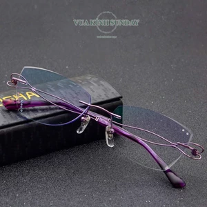 Gọng kính cận khoan titanium nữ VD221