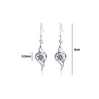 Bông tai alice thời trang trắng/tím - BH524