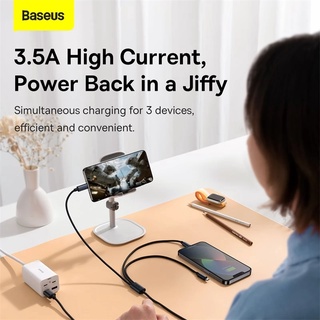 Dây cáp BASEUS 3 trong 1 USB sang M+C+L thích hợp cho Samsung Huawei