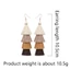 NKSFX 1 Đôi Bông Tai Tua Rua Dài Boho Tai Stud Vintage Thời Trang Dân Tộc Chuyển Đổi Nhiều Lớp Thả