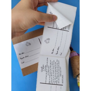 Combo 50 Tem decal dán Mã vận đơn và Lời cảm ơn khách hàng giấy nhiệt sẵn keo kích thước 7,5cm x 15cm