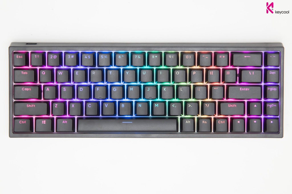 Bàn phím Keycool GZ-68 Black/White RGB Hotswap Three-mode Bluetooth 5.0 ...