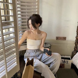 Áo 2 Dây Croptop Sợi Bún Thun Gân From Ôm Mịn Mát Freesize 53kg, Áo Dây Croptop Sexy 2SSB RYSO STORE