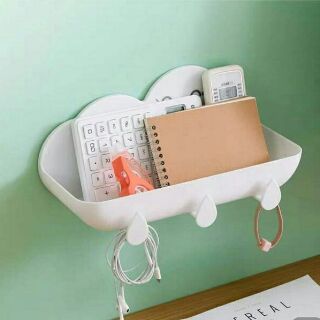 Kệ nhựa dính tường để đồ nhà tắm đa năng hình đám mây
