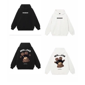 Áo Hoodie Nỉ Bông Gấu Ngược Mikenbearr Mũ Hai Lớp Rộng Dày Dặn Kiểu Dáng Ulzzang Phong Cách Hàn Quốc
