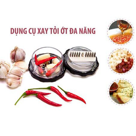 Dụng cụ xay tỏi ớt cầm tay mini tiện dụng trong nhà bếp