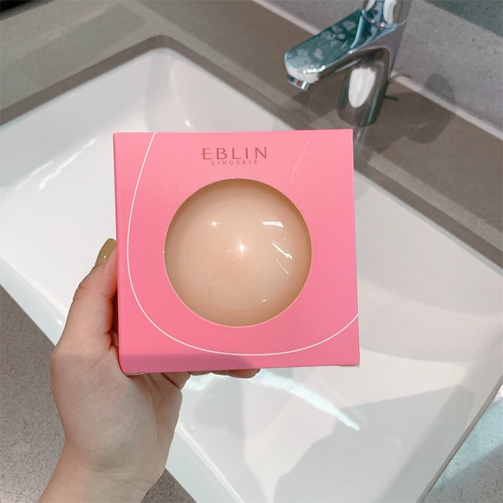 Miếng dán ngực silicon nhiệt tự thân EBLIN dán ti siêu mỏng ôm khít,không keo,không bám bụi