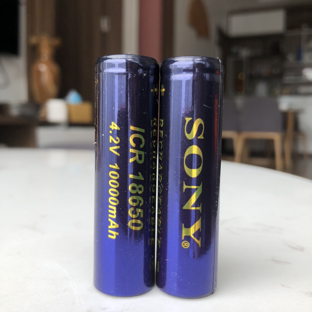 Pin Sạc Lithium Ion 18650 4.2v (10.000mAh) Sony dùng cho đèn pin siêu ...