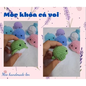 Móc khóa cá voi - Handmade len - Amigurumi (có chuông)