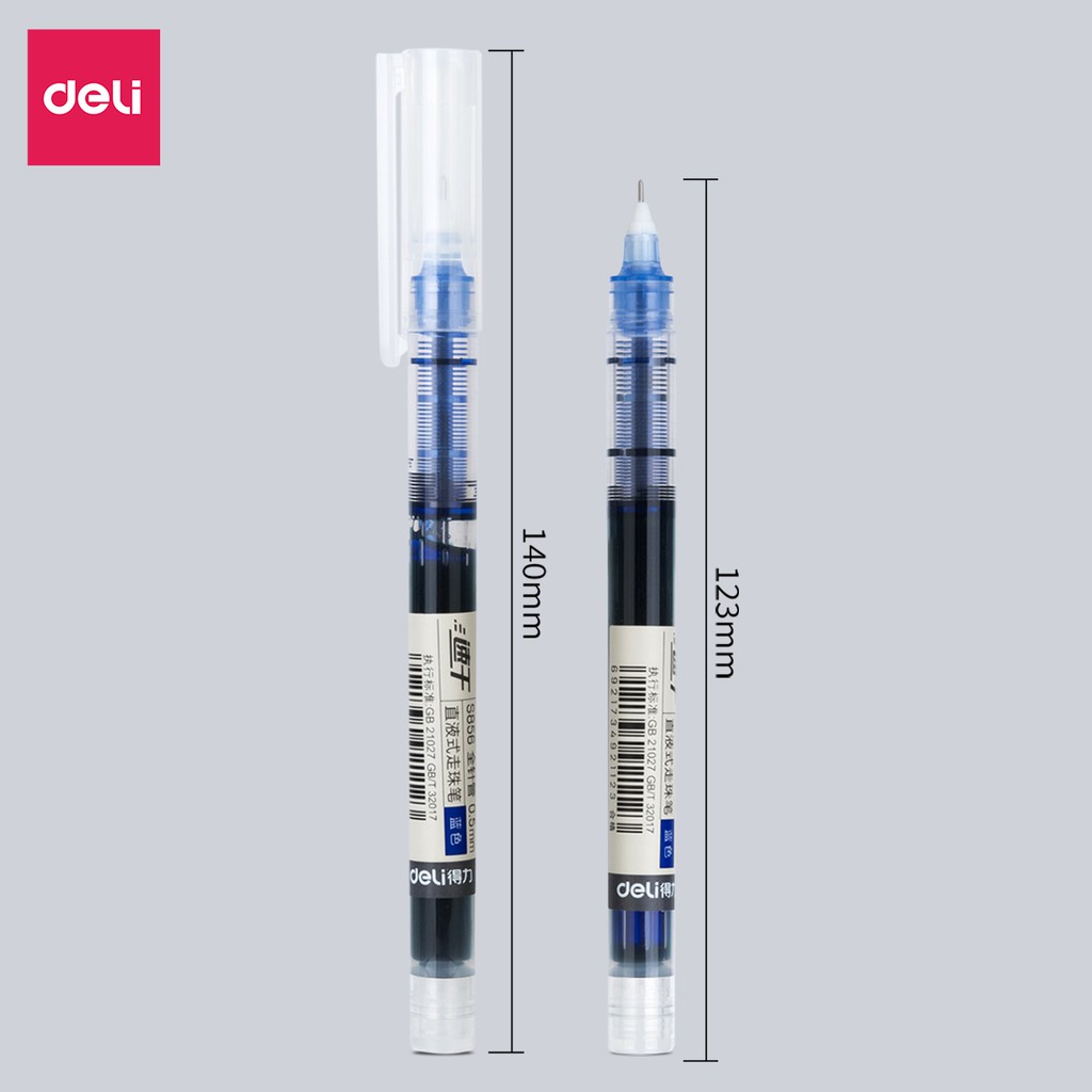 Bút Gel Bút Nước Deli Bút Viết Tiếng Trung Roller Pen Cao Cấp Ngòi 0.5mm Viết Trơn Tru  Học Sinh Màu Xanh Đen Đỏ