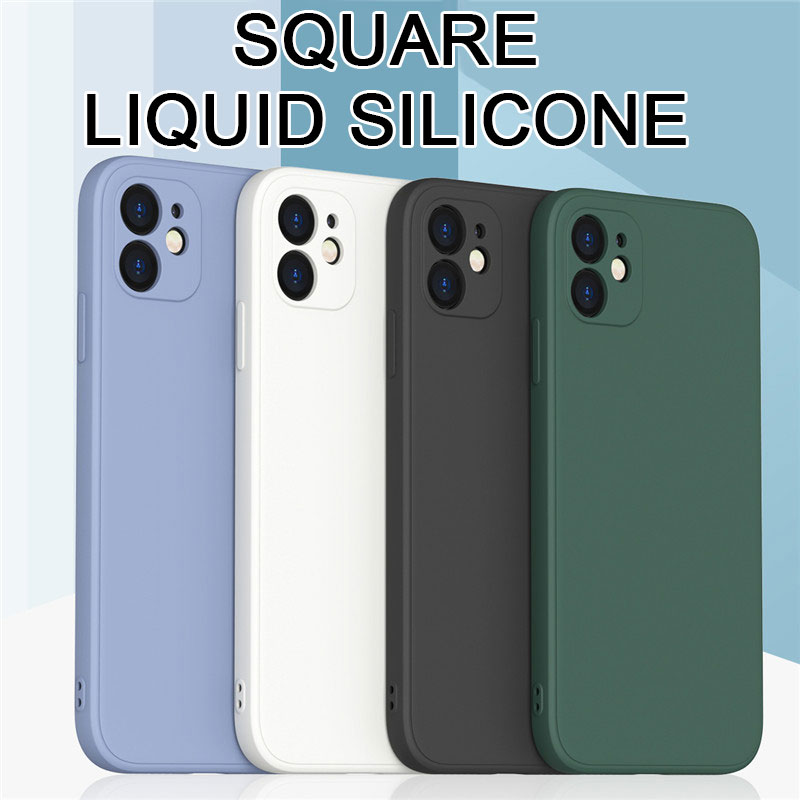 Ốp điện thoại silicone mềm chống sốc màu trơn thích hợp cho iphone 6 6s 7 8 plus