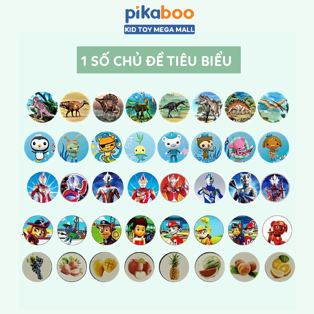 Ảnh Đèn pin chiếu hình Pikaboo 24 hình ngộ nghĩnh đáng yêu đa dạng các hình chủ đề gần gũi cho bé yêu 3