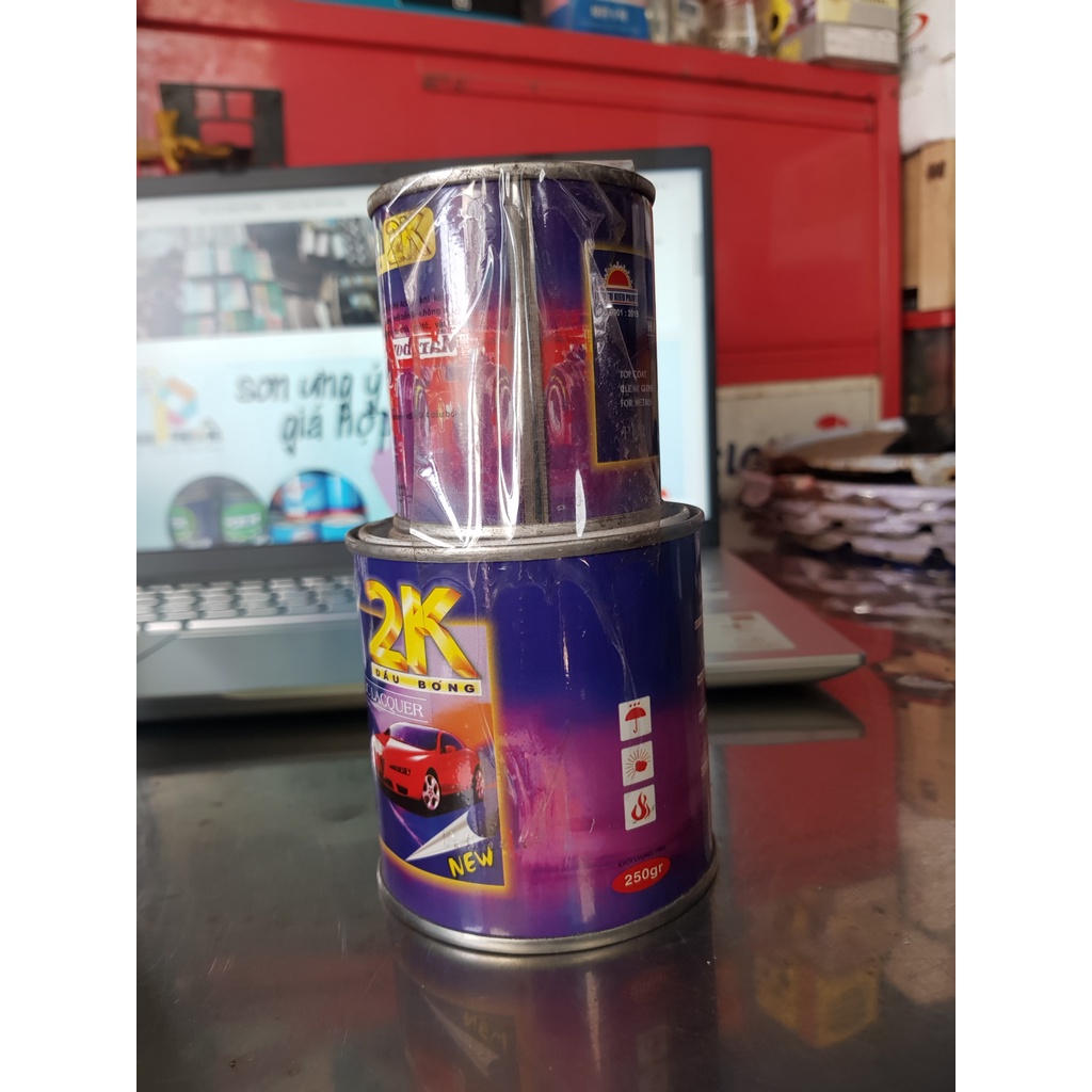 SƠN DẦU BÓNG CAO CẤP 2K MOTO KIỀU + LON CHẤT CỨNG (350GR, 1150GR)