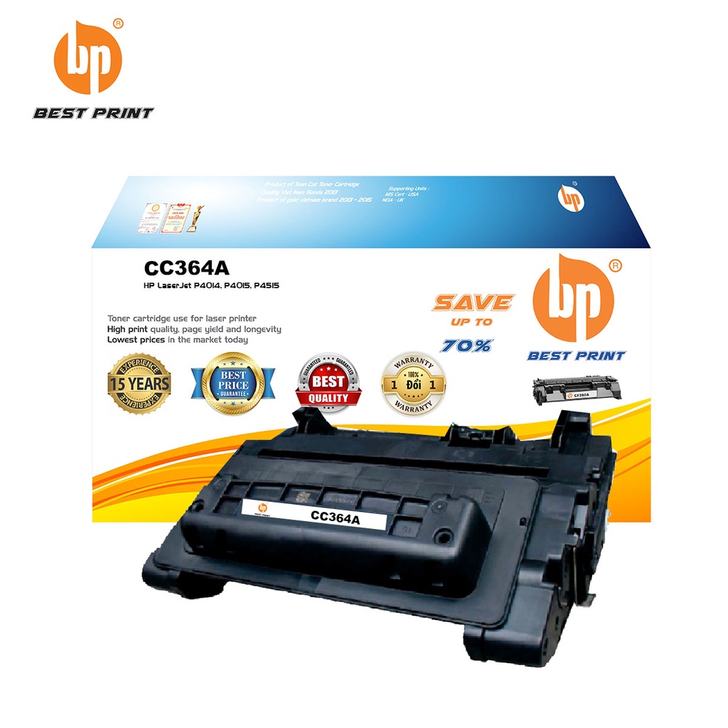 Hộp mực in BEST PRINT CC364A dùng cho máy in HP LaserJet P4014, P4015 ...