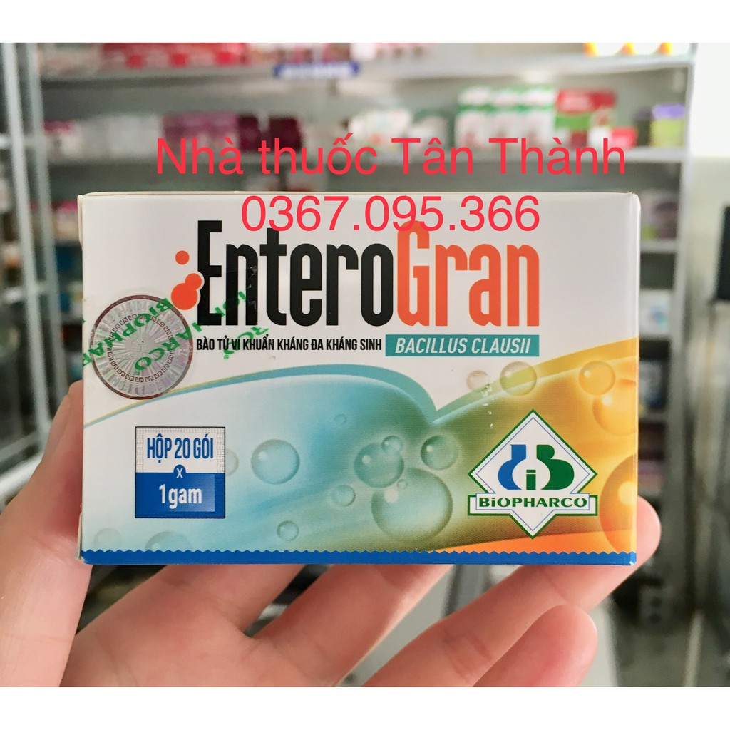 EnteroGran Men bào tử đa kháng sinh Hôp 20 gói | Shopee Việt Nam