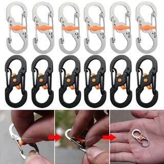 Móc Khóa Chữ S Bằng Hợp Kim Nhôm Chống Trộm Tiện Dụng Khi Đi Cắm Trại