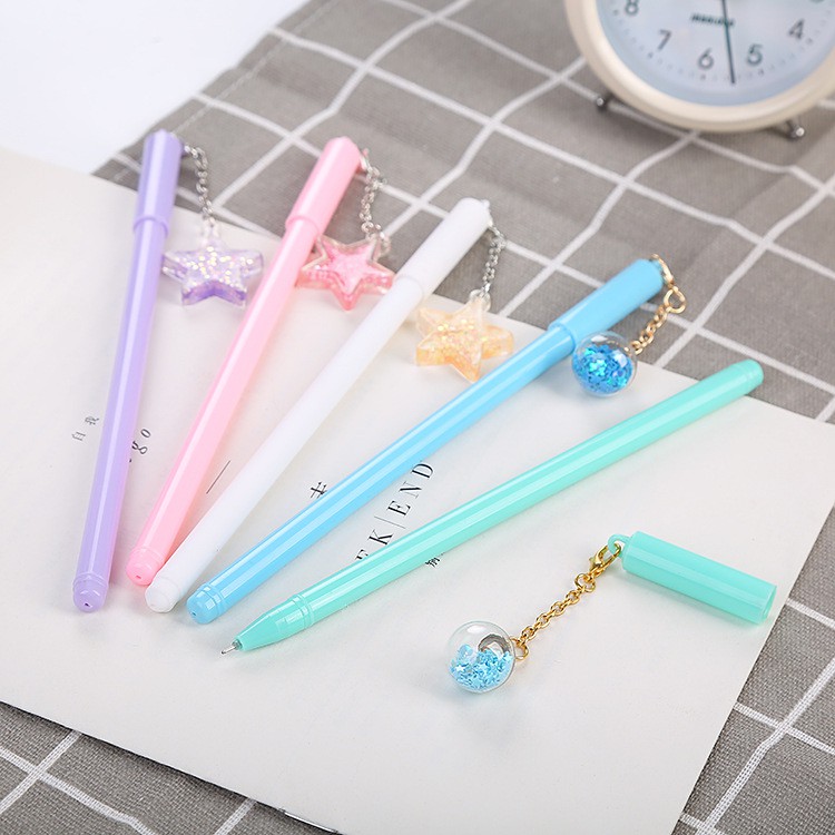 3 Bút Nước Mực Đen Ngôi Sao Địa Cầu Nhũ Chảy