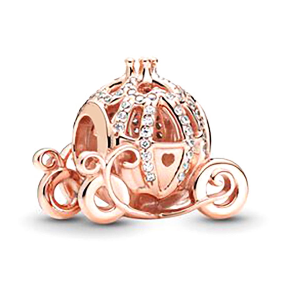 Hạt Charm Hình Hoạt Hình Màu Vàng Hồng / Bí Ngô / Nơ / Hạt Tròn Độc Đáo Dùng Làm Trang Sức Diy