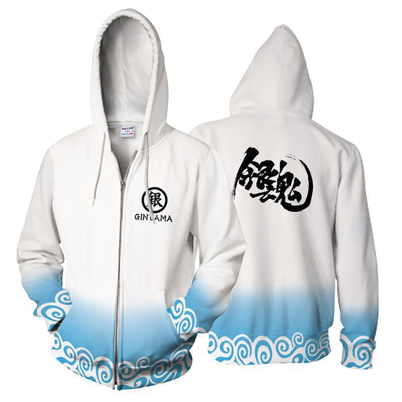 GINTAMA Sakata Gintoki hoodie với thiết kế in 3D - Áo khoác ngoài