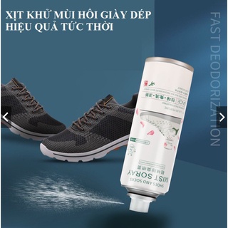 Chai xịt khử mùi giày, xịt thơm giày, xịt lạnh giảm nhiệt, công nghệ ION AG+ chống khuẩn