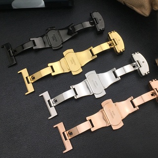 Khóa Bướm Bằng Thép Không Gỉ Đánh Bóng Cho Dây Đồng Hồ 16mm 20mm 22mm 24mm 10 / 12 / 14mm