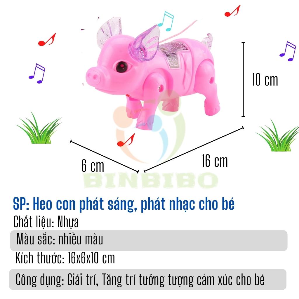 Heo đồ chơi biết đi phát sáng có nhạc cực vui cho bé