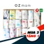 Set 5 Khăn sữa cho bé OZMAM 100% cotton tinh khiết an toàn cho bé (chính hãng Hàn Quốc)